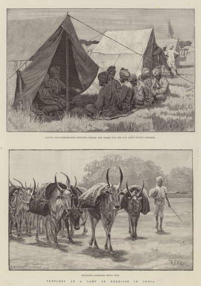 Sketches at a Camp of Exercise in India by William Barnes Wollen